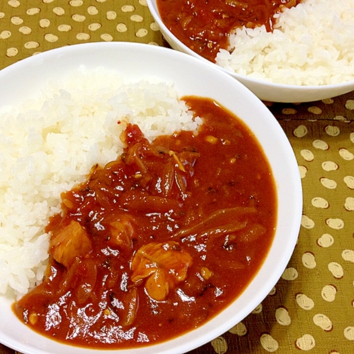 チキンとゴーヤ☆トマトカレー